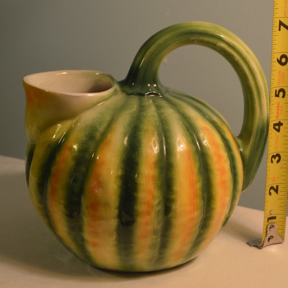 Ancora Italian Gourd Melon Pitcher EUC - Picture 5 of 5